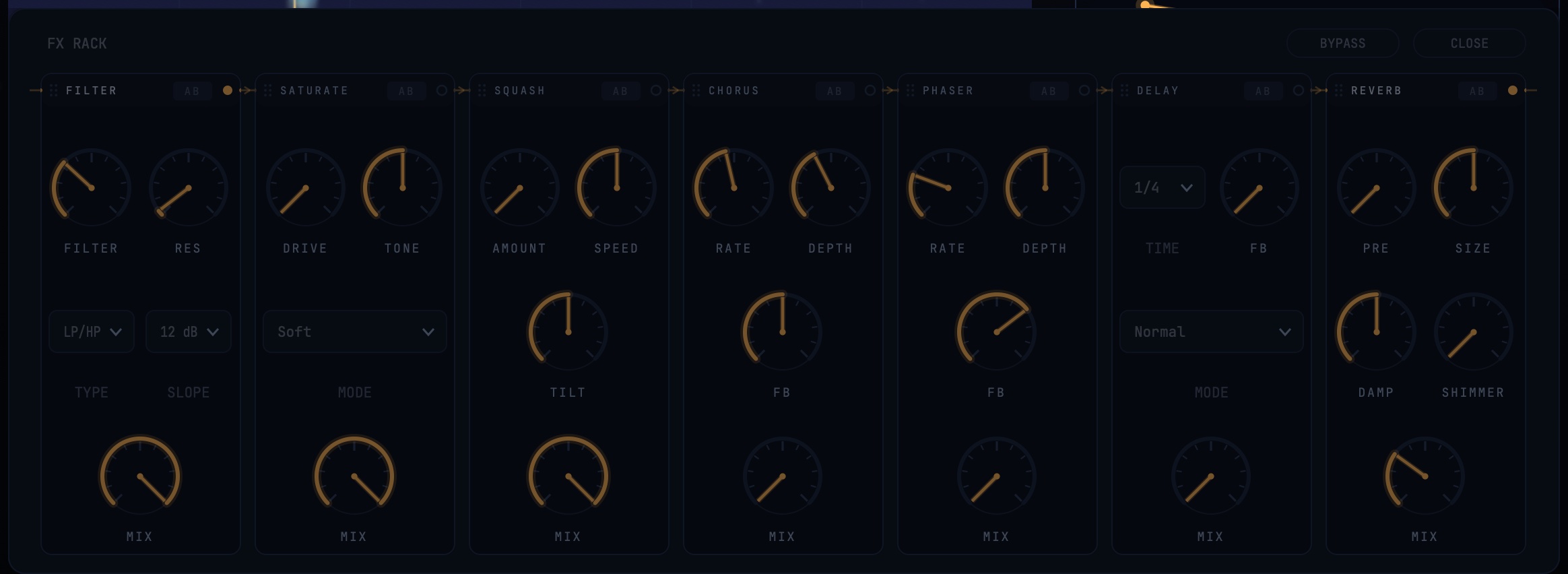 The FX drawer under the free version's veil